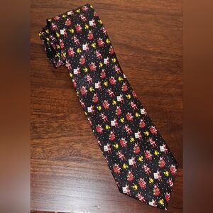 Men's vintage corner-stone Santa's Christmas wish list neck tie.🎅 🎄